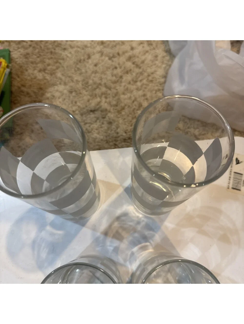 Atmosfera Toni'Eau transparent glass tumblers Set of 4. never used